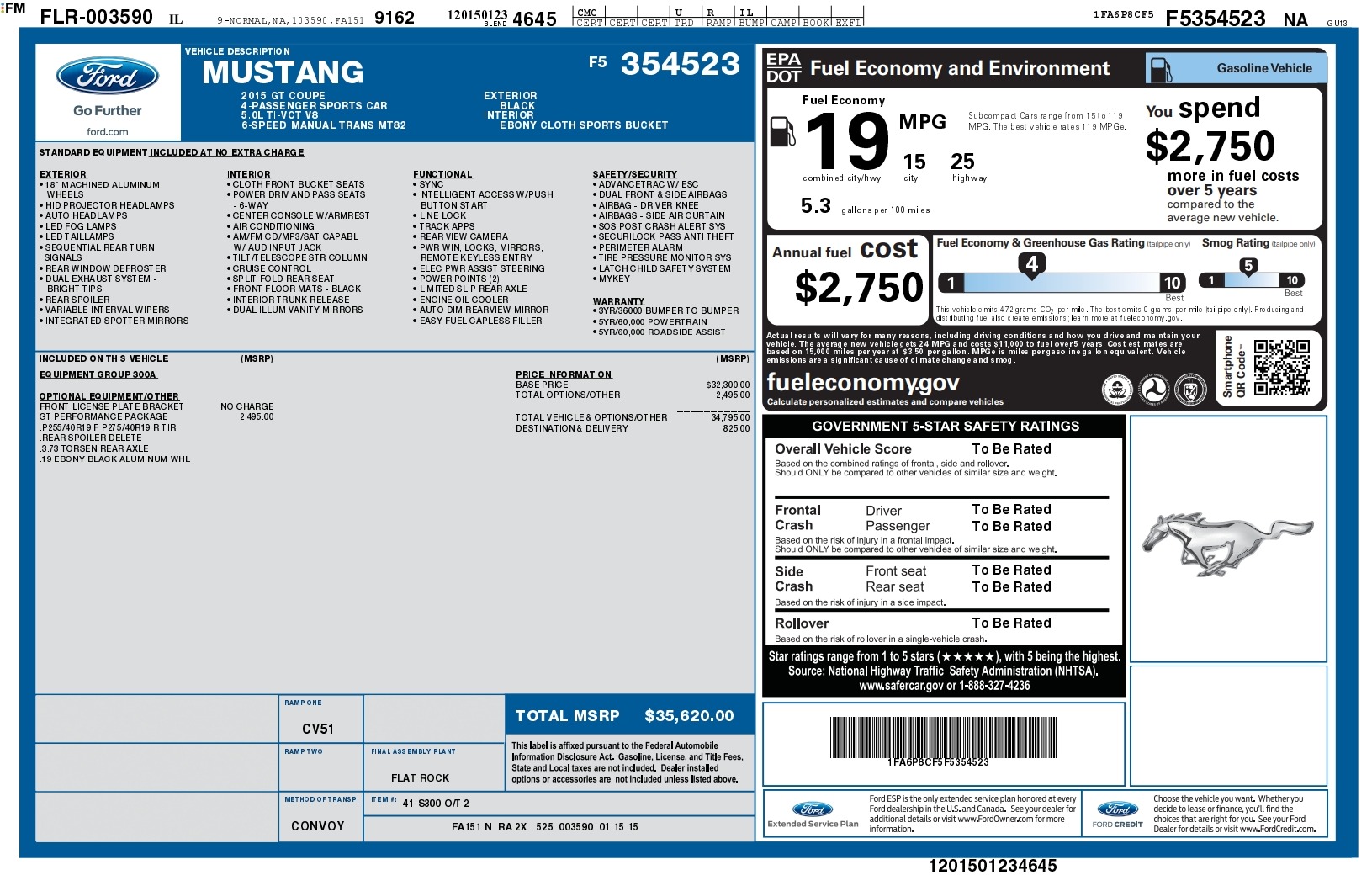 2015 FORD MUSTANG - Image 65