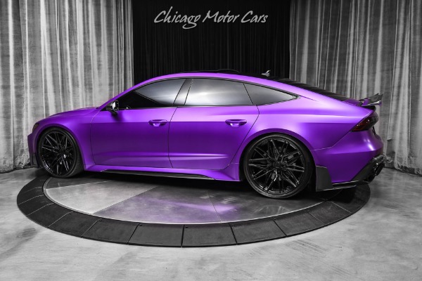 Used 2021 Audi RS7 4.0T Quattro Purple Satin Wrap! Vossen Wheels! APR Intake+ Stage 2 Tune for sale $82,800 at Chicago Motor Cars in West Chicago IL 60185 3