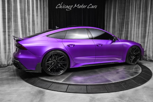 Used 2021 Audi RS7 4.0T Quattro Purple Satin Wrap! Vossen Wheels! APR Intake+ Stage 2 Tune for sale $82,800 at Chicago Motor Cars in West Chicago IL 60185 5