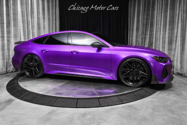 Used 2021 Audi RS7 4.0T Quattro Purple Satin Wrap! Vossen Wheels! APR Intake+ Stage 2 Tune for sale $82,800 at Chicago Motor Cars in West Chicago IL 60185 6