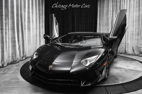 Used 2017 Lamborghini Aventador LP750-4 SV Roadster Only 8k Miles Triple Black! LOADED Serviced RARE Carbon for sale Sold at Chicago Motor Cars in West Chicago IL 60185 2