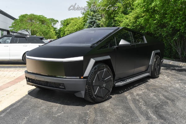 Used 2024 Tesla Cybertruck Cyberbeast Matte Black Enhanced Autopilot Side Steps Added LOADED Perfect for sale Sold at Chicago Motor Cars in West Chicago IL 60185 2