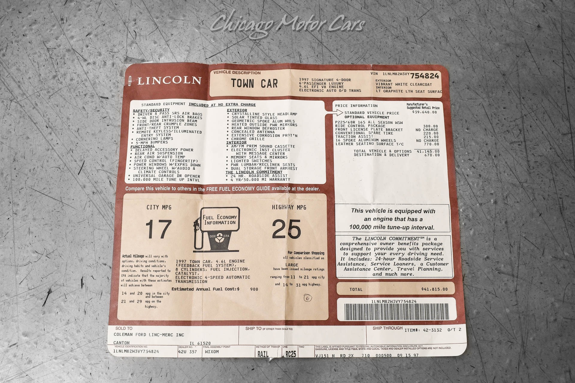 1997 LINCOLN TOWN CAR - Image 55