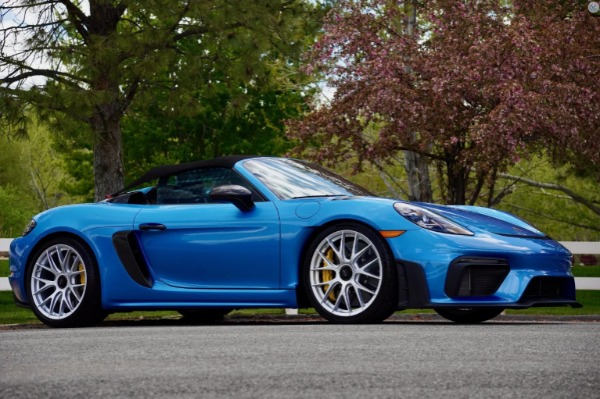 Used 2024 Porsche 718 Boxster Spyder RS Paint To Sample Only 600 Miles South Sea Blue Metallic LOADED! for sale Sold at Chicago Motor Cars in West Chicago IL 60185 4
