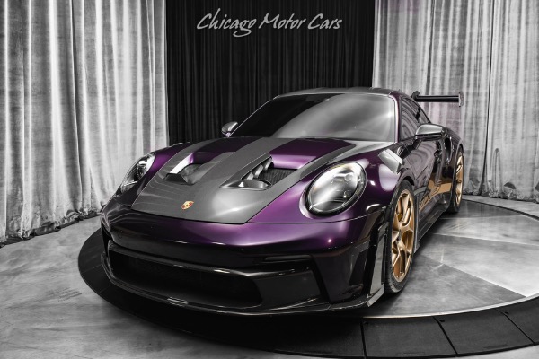 Used 2024 Porsche 911 GT3 RS Weissach Over $60k+ 9design Carbon Fiber Aero Midnight Purple Voodoo Exhaust for sale Sold at Chicago Motor Cars in West Chicago IL 60185 2