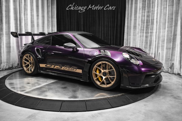 Used 2024 Porsche 911 GT3 RS Weissach Over $60k+ 9design Carbon Fiber Aero Midnight Purple Voodoo Exhaust for sale Sold at Chicago Motor Cars in West Chicago IL 60185 6