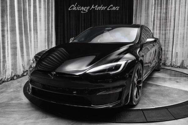 Used 2023 Tesla Model S Plaid Carbon Fiber Only 17K Miles! Autopilot Black/White Serviced! for sale Sold at Chicago Motor Cars in West Chicago IL 60185 2