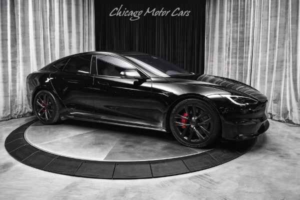 Used 2023 Tesla Model S Plaid Carbon Fiber Only 17K Miles! Autopilot Black/White Serviced! for sale Sold at Chicago Motor Cars in West Chicago IL 60185 6