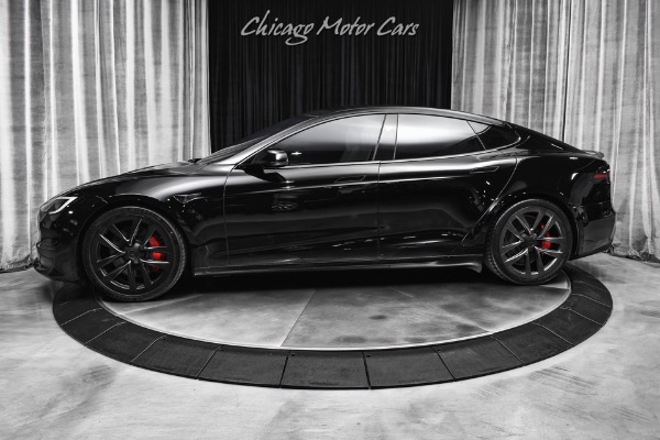 Used 2023 Tesla Model S Plaid Carbon Fiber Only 17K Miles! Autopilot Black/White Serviced! for sale Sold at Chicago Motor Cars in West Chicago IL 60185 1