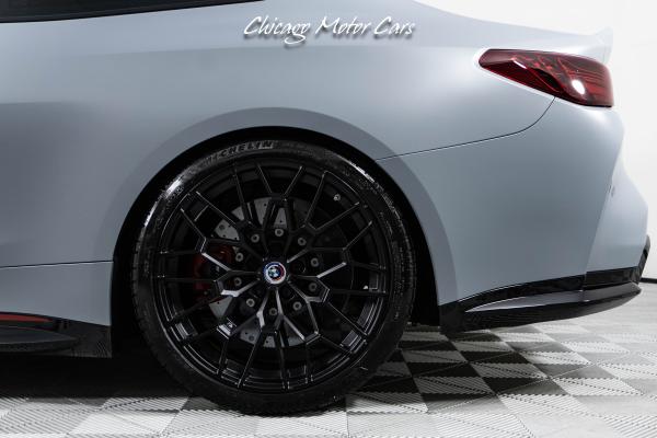 M4 CSL Frozen Brooklyn Gray Metallic with Black Top and Red Stripes Limited 2023 BMW M4 CSL Coupé G82 in Frozen Brooklyn Grey