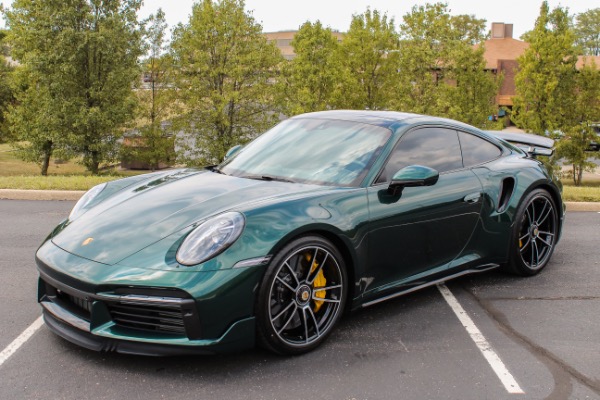 Used 2024 Porsche 911 Turbo S Coupe PTS Jet Green Metallic Full PPF Only 970 Miles! Front Lift! HIGH MSRP for sale Sold at Chicago Motor Cars in West Chicago IL 60185 1