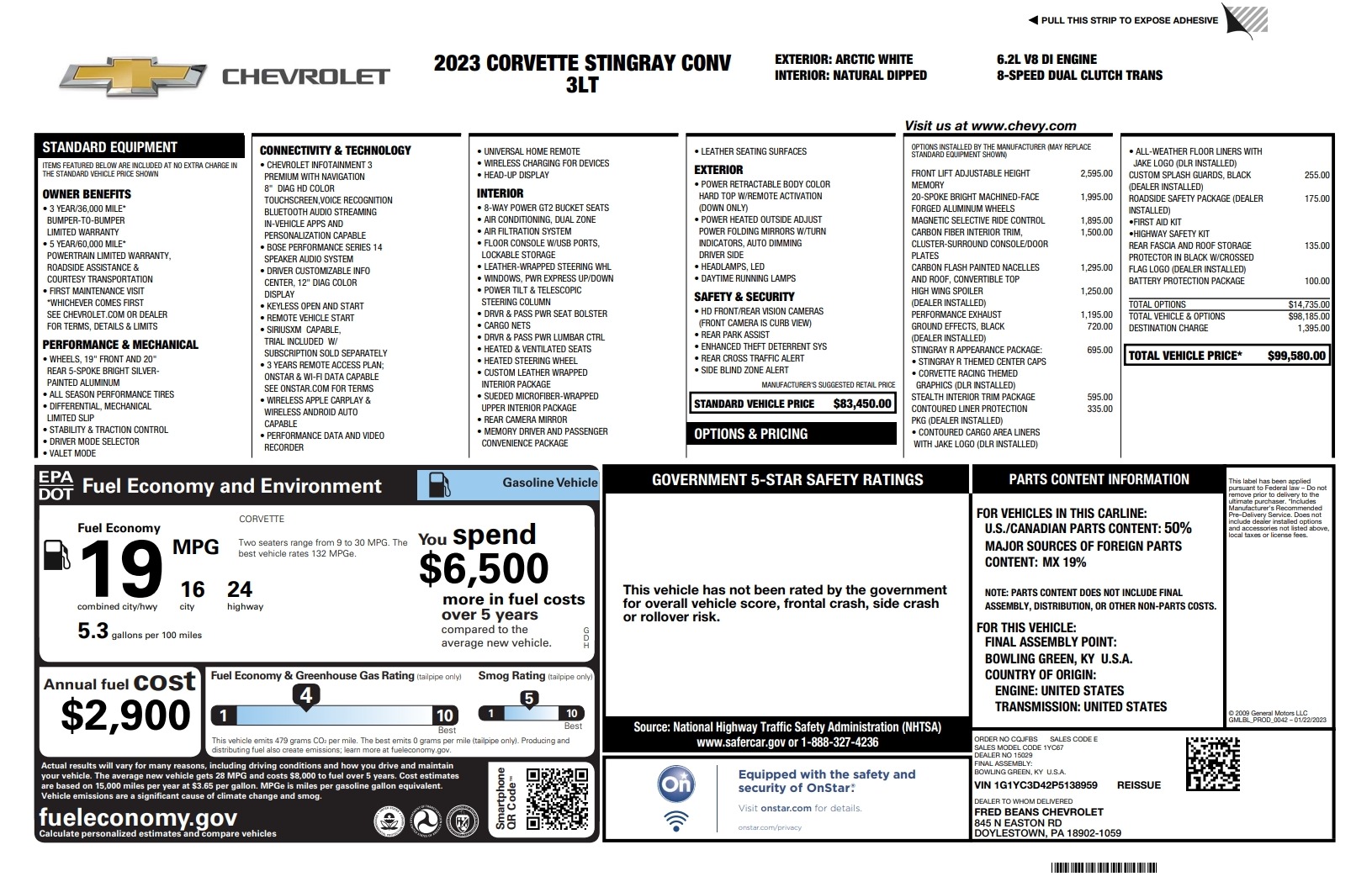 2023 CHEVROLET CORVETTE - Image 62