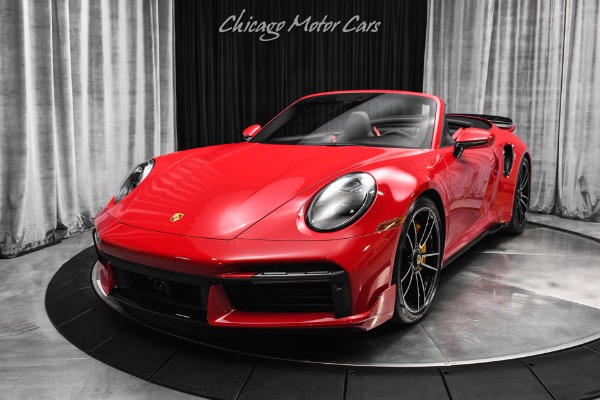 Used 2021 Porsche 911 Turbo S Cabriolet Sport Design Pkg Carmine Red 2K Miles Exhaust/Tune for sale Sold at Chicago Motor Cars in West Chicago IL 60185 2
