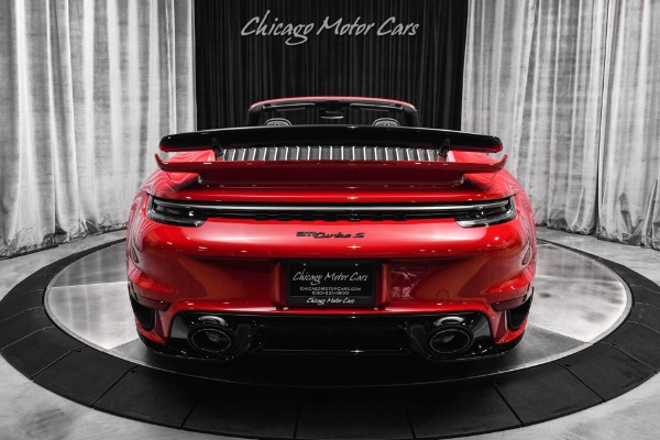 Used 2021 Porsche 911 Turbo S Cabriolet Sport Design Pkg Carmine Red 2K Miles Exhaust/Tune for sale Sold at Chicago Motor Cars in West Chicago IL 60185 4
