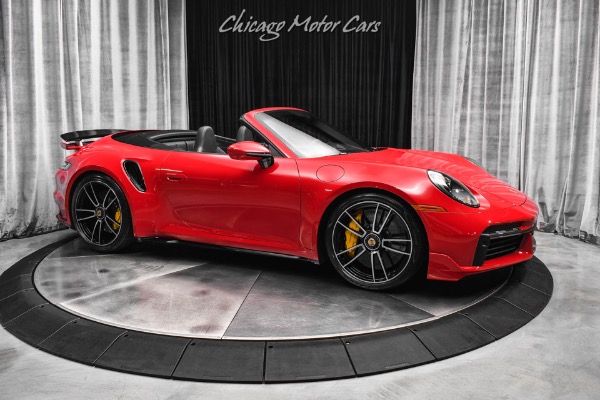 Used 2021 Porsche 911 Turbo S Cabriolet Sport Design Pkg Carmine Red 2K Miles Exhaust/Tune for sale Sold at Chicago Motor Cars in West Chicago IL 60185 6