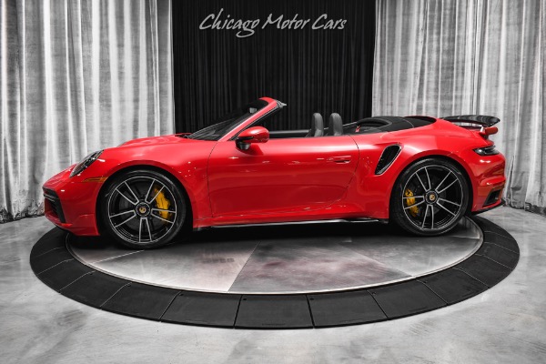 Used 2021 Porsche 911 Turbo S Cabriolet Sport Design Pkg Carmine Red 2K Miles Exhaust/Tune for sale Sold at Chicago Motor Cars in West Chicago IL 60185 1