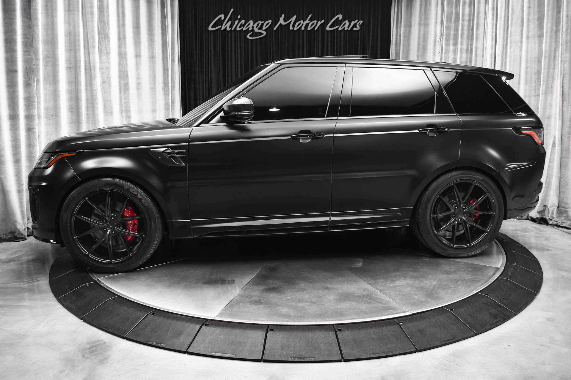 Used 2022 Land Rover Range Rover Sport SVR 575HP Full Satin PPF Meridian Sound Carbon Fiber Upgraded Wheels for sale Sold at Chicago Motor Cars in West Chicago IL 60185 1