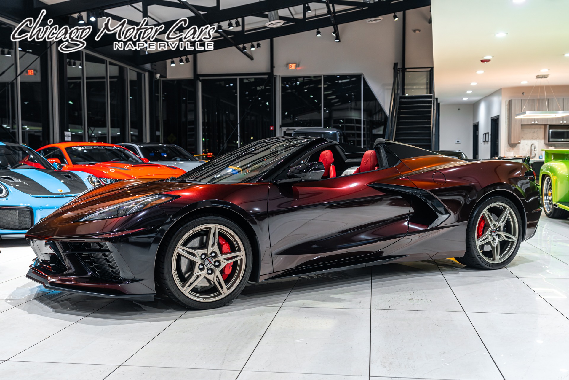 Used 2021 Chevrolet Corvette Stingray 3LT Z51 Convertible ONLY 559 Miles One-Owner Front Lift LOADED for sale Sold at Chicago Motor Cars in West Chicago IL 60185 1