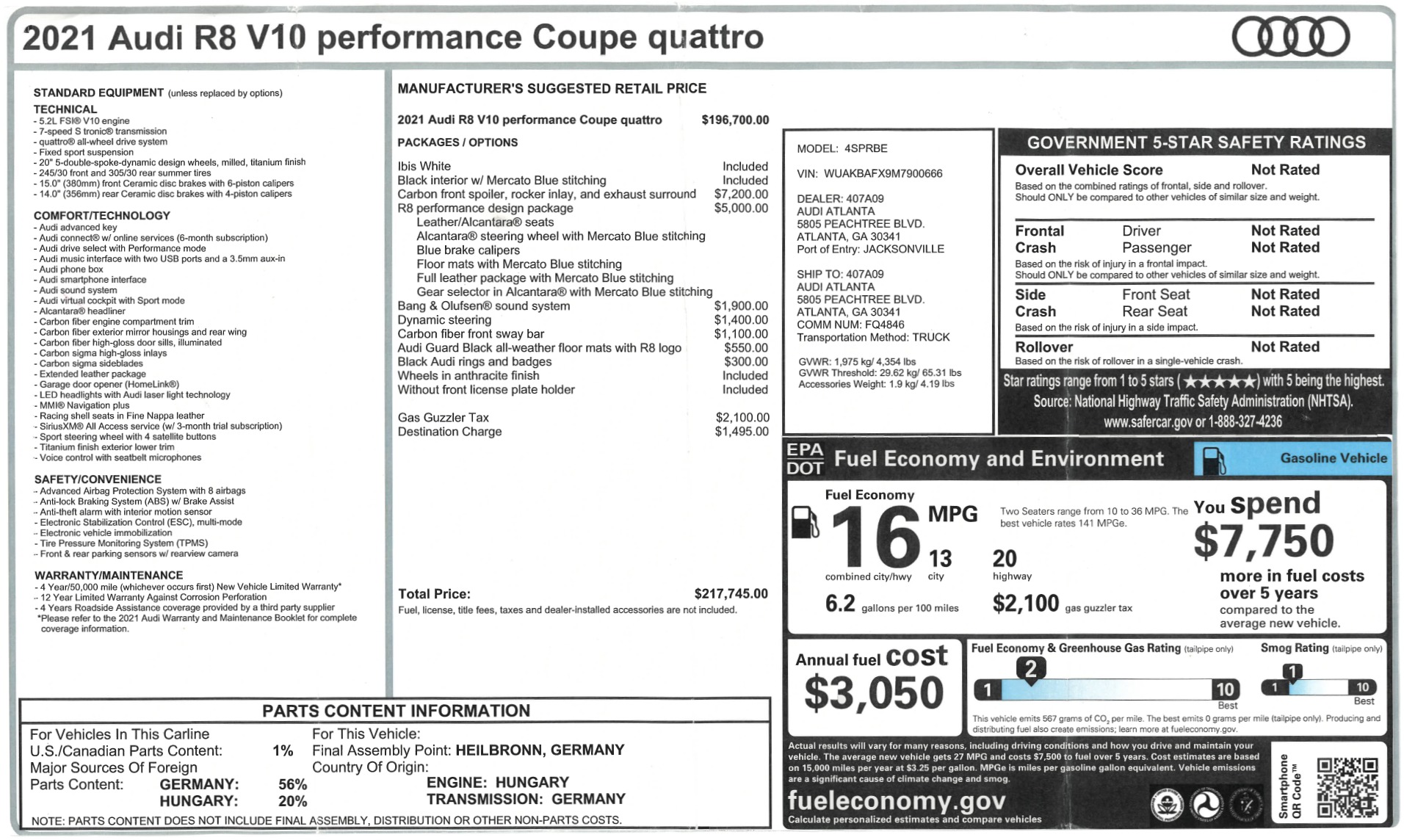 2021 AUDI R8 - Image 59