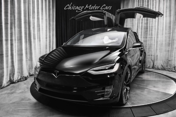 Used 2020 Tesla Model X Long Range! White Interior! Onyx Black Wheels! Self Driving Capability! for sale Sold at Chicago Motor Cars in West Chicago IL 60185 2