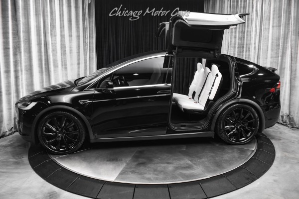 Used 2020 Tesla Model X Long Range! White Interior! Onyx Black Wheels! Self Driving Capability! for sale Sold at Chicago Motor Cars in West Chicago IL 60185 1