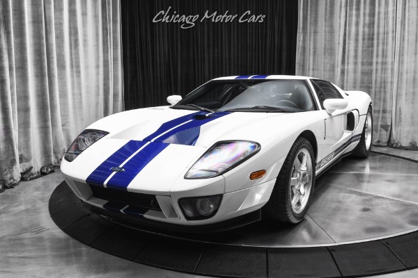Used 2005 Ford GT Coupe Only 5,700 Miles Pristine Condition! White/Blue Stripes 3 Option Car! for sale Sold at Chicago Motor Cars in West Chicago IL 60185 2