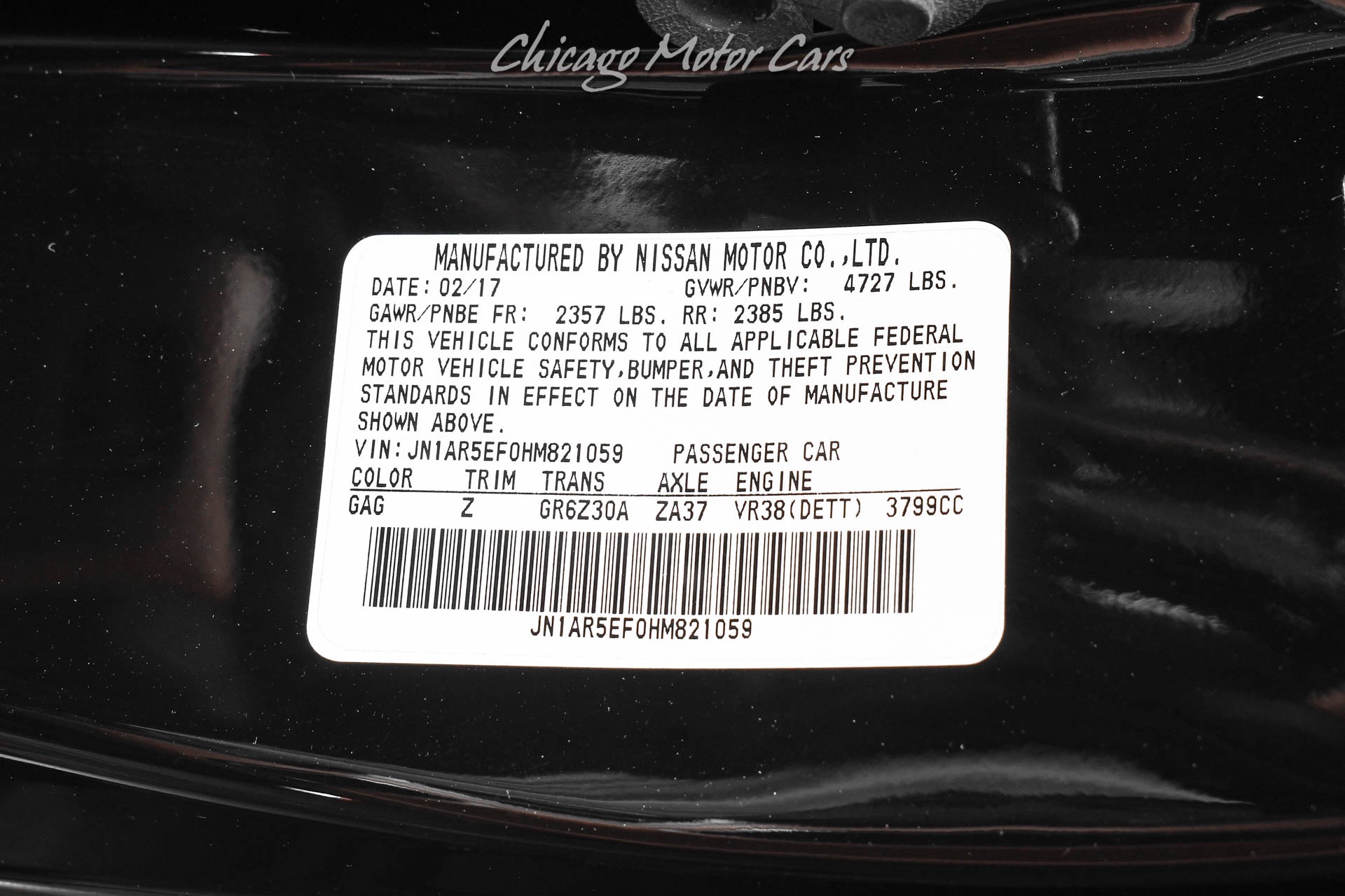 2017 NISSAN GT-R - Image 51