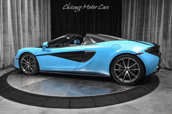Used 2018 McLaren 570S Spider Convertible RARE Curacao Blue Full PPF Carbon Trim MSRP $245k+ SERVICED for sale Sold at Chicago Motor Cars in West Chicago IL 60185 3