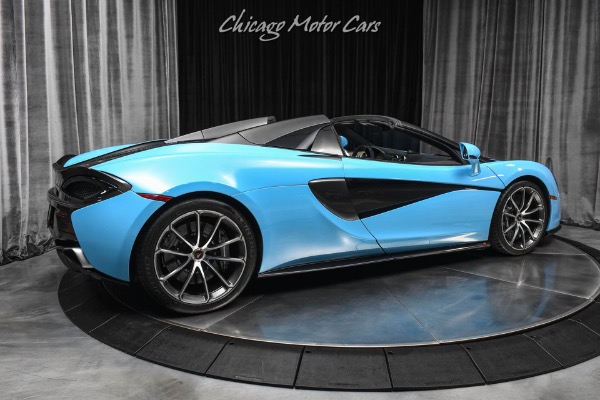 Used 2018 McLaren 570S Spider Convertible RARE Curacao Blue Full PPF Carbon Trim MSRP $245k+ SERVICED for sale Sold at Chicago Motor Cars in West Chicago IL 60185 5