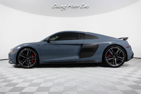 Used 2023 Audi R8 V10 Performance 5.2 quattro Only 6K Miles! FULL PPF! Stunning Kemora Gray! Red Interior! for sale Sold at Chicago Motor Cars in West Chicago IL 60185 2