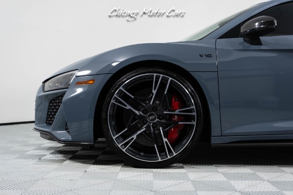 Used 2023 Audi R8 V10 Performance 5.2 quattro Only 6K Miles! FULL PPF! Stunning Kemora Gray! Red Interior! for sale Sold at Chicago Motor Cars in West Chicago IL 60185 3