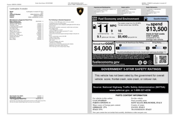 Used 2022 Lamborghini Aventador LP780-4 Ultimae Coupe Full PPF Installed Serviced RARE 1 of 350 Made MATTE for sale Sold at Chicago Motor Cars in West Chicago IL 60185 2