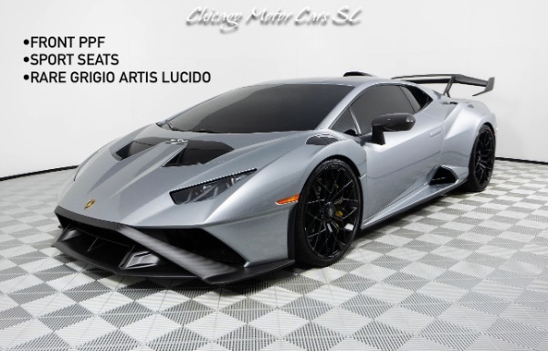 Used 2024 Lamborghini Huracan STO RARE Grigio Artis Lucido! Front