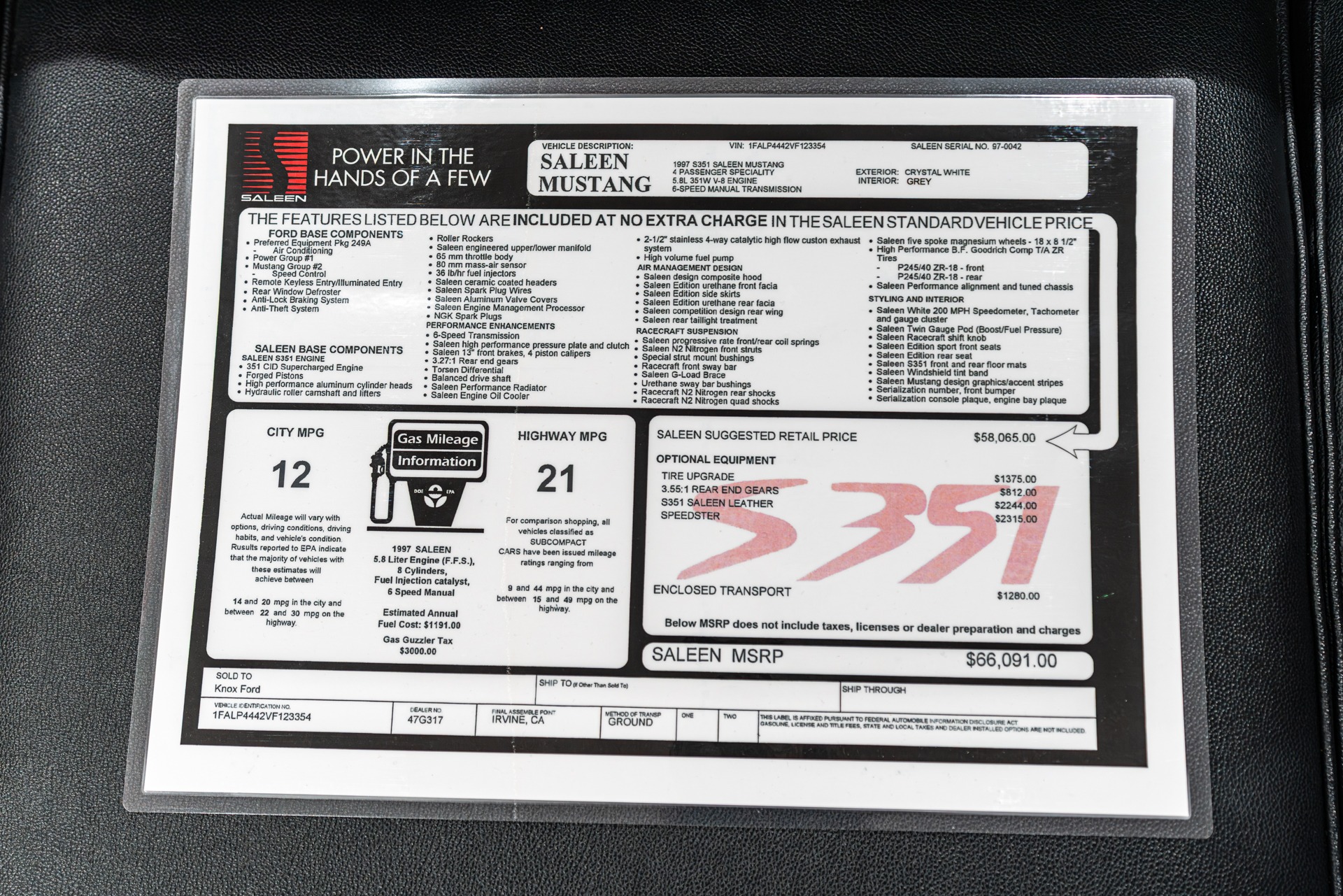 1997 FORD MUSTANG - Image 72