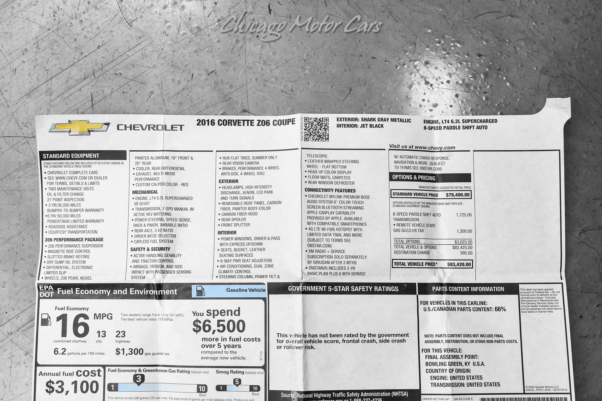 2016 CHEVROLET CORVETTE - Image 61