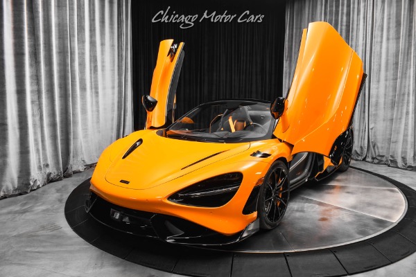 Used 2022 McLaren 765LT Spider MSO Options Only 1380 Miles Papaya