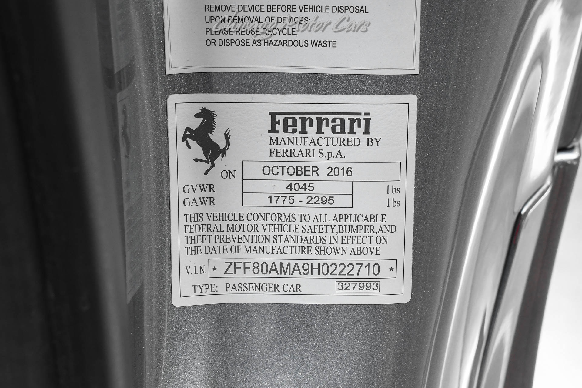 2017 FERRARI 488 - Image 63