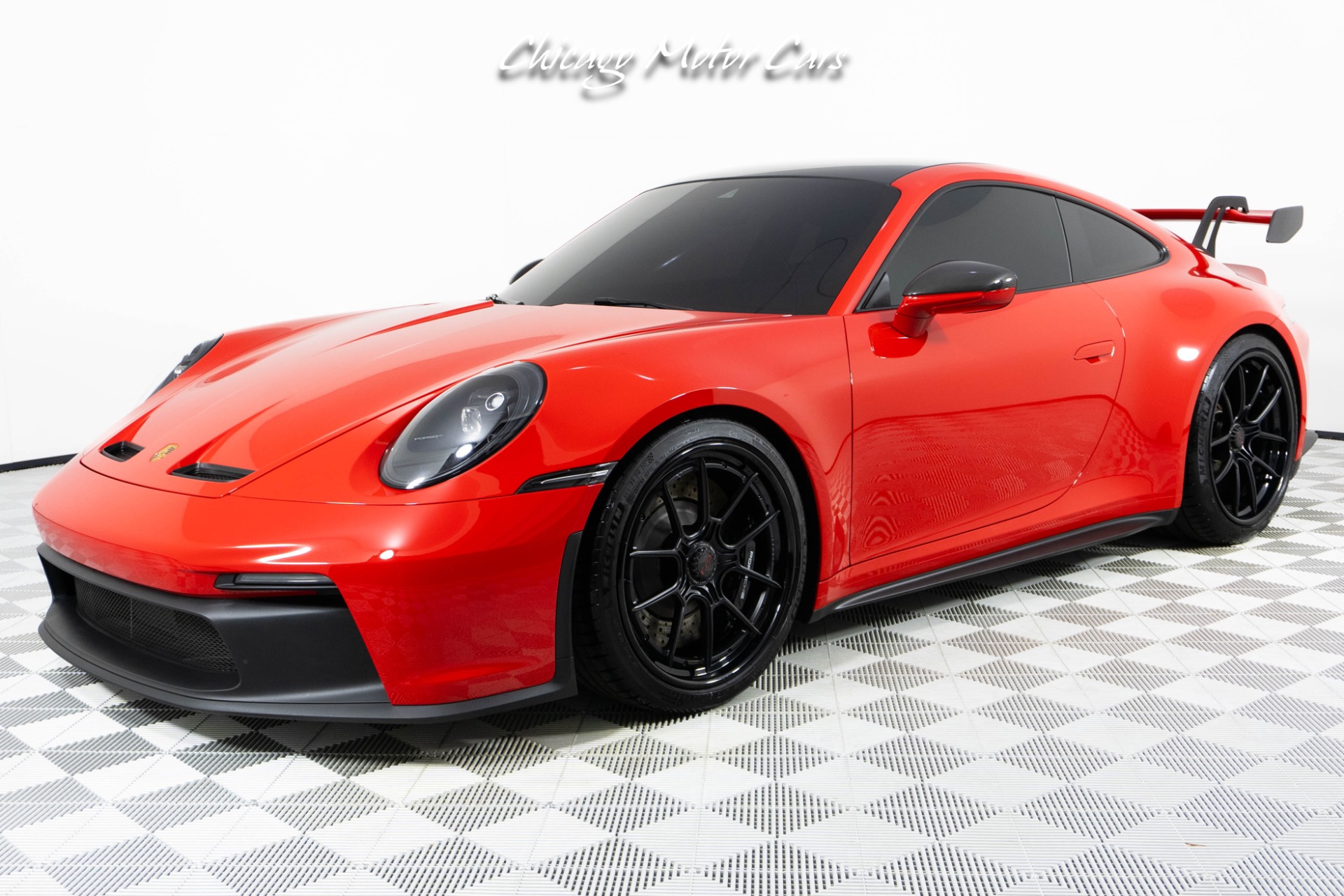 Used 2022 Porsche 911 GT3 Front Lift Front PPF Guards Red Vorsteiner Wheels Carbon Fiber Roof for sale Sold at Chicago Motor Cars in West Chicago IL 60185 1