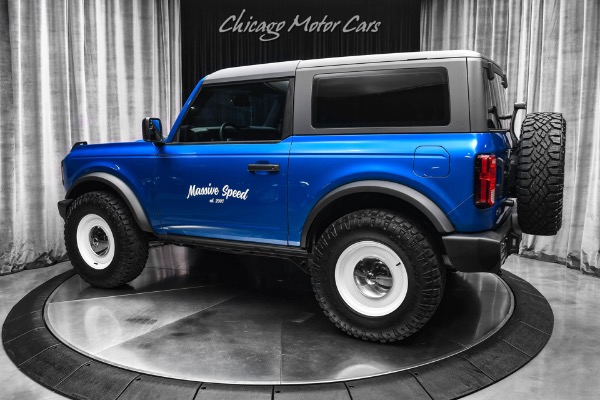Used 2021 Ford Bronco Velocity Blue! 7 Speed Manual! Hard Top! White Wheels with Dog Bowl Covers! for sale Sold at Chicago Motor Cars in West Chicago IL 60185 3