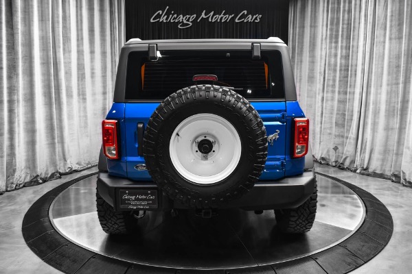 Used 2021 Ford Bronco Velocity Blue! 7 Speed Manual! Hard Top! White Wheels with Dog Bowl Covers! for sale Sold at Chicago Motor Cars in West Chicago IL 60185 4