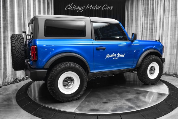 Used 2021 Ford Bronco Velocity Blue! 7 Speed Manual! Hard Top! White Wheels with Dog Bowl Covers! for sale Sold at Chicago Motor Cars in West Chicago IL 60185 5