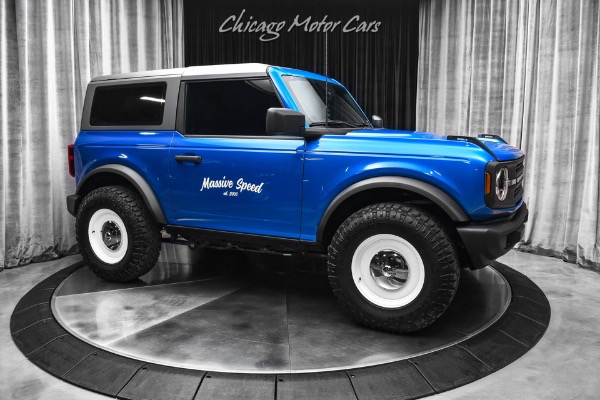 Used 2021 Ford Bronco Velocity Blue! 7 Speed Manual! Hard Top! White Wheels with Dog Bowl Covers! for sale Sold at Chicago Motor Cars in West Chicago IL 60185 6