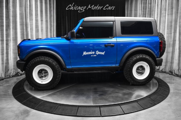 Used 2021 Ford Bronco Velocity Blue! 7 Speed Manual! Hard Top! White Wheels with Dog Bowl Covers! for sale Sold at Chicago Motor Cars in West Chicago IL 60185 1