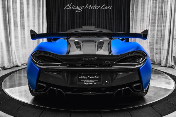 Used 2020 McLaren 620R Only 3k Miles MSO Paris Blue $307,995+ MSRP Carbon Fiber Fender Louvres for sale Sold at Chicago Motor Cars in West Chicago IL 60185 4