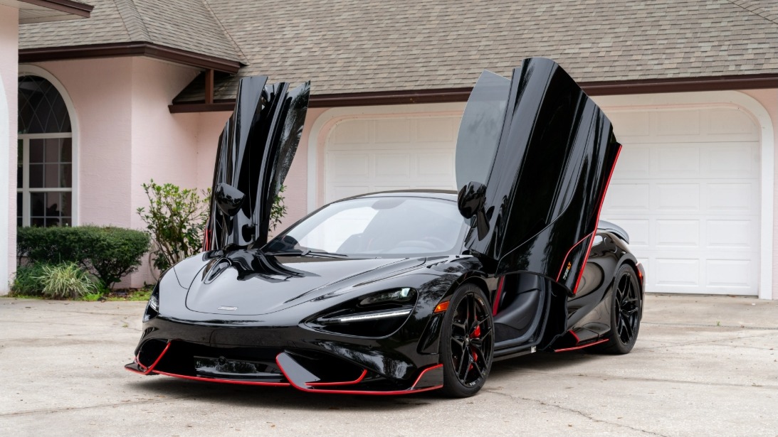 Used 2022 McLaren 765LT Spider Bespoke Pure Black & Tons of