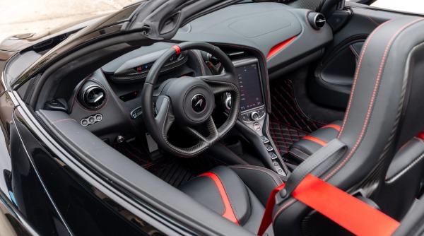 Used 2022 McLaren 765LT Spider Bespoke Pure Black & Tons of Bespoke Options!! Axle Lifter! Black Pack! for sale Sold at Chicago Motor Cars in West Chicago IL 60185 3