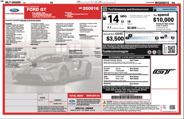 Used 2021 Ford GT Carbon Series 1of1 Grigio Scuro Paint Akrapovi Titanium Exhaust 300 Miles for sale Sold at Chicago Motor Cars in West Chicago IL 60185 3