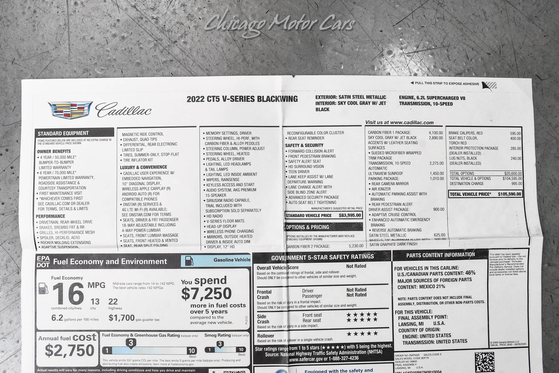 2022 CADILLAC CT5 - Image 70