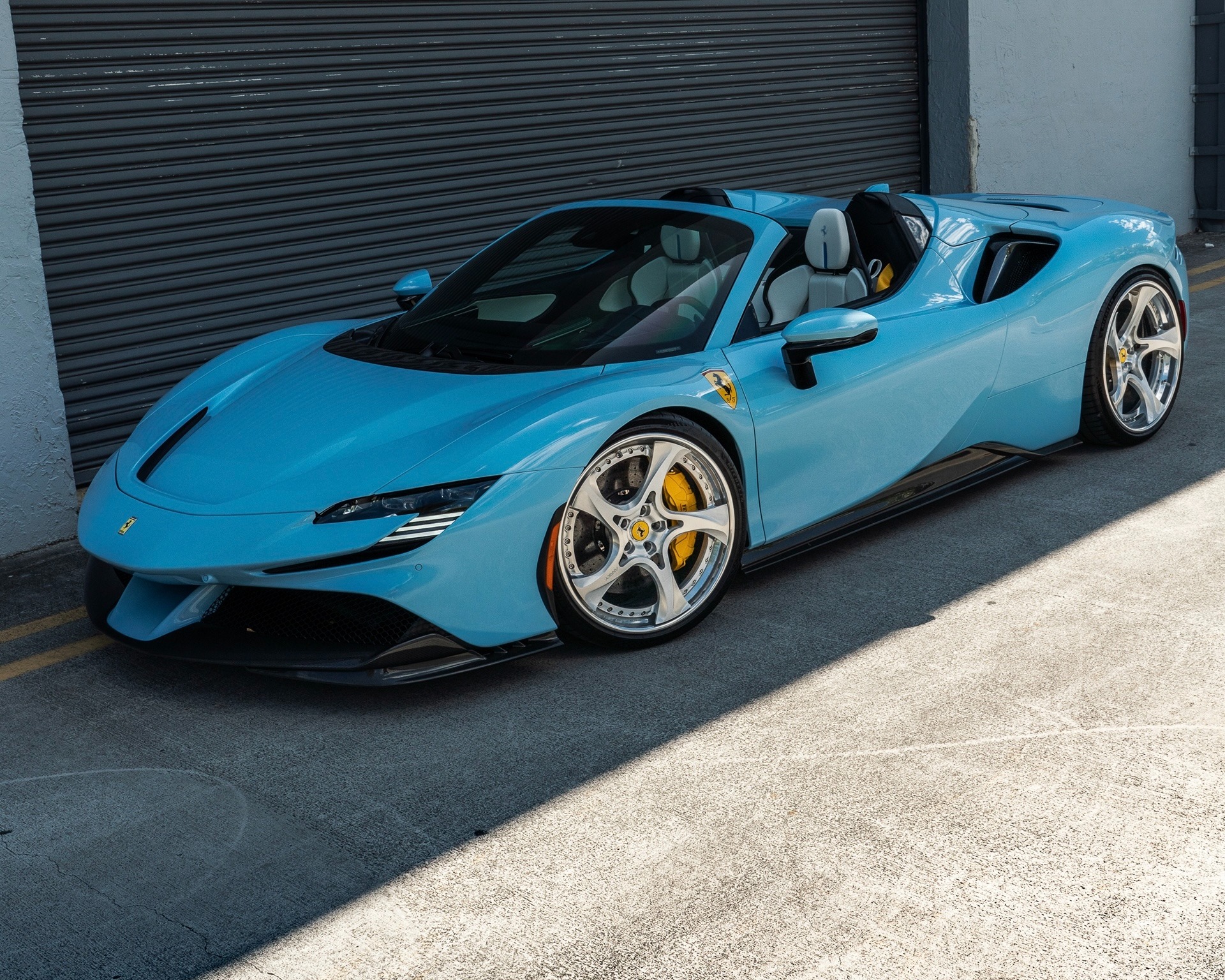 Used 2025 Ferrari SF90 Spider Azzurro La Plata Paint ANRKY Wheels $60k+ Novitec Carbon Fiber Full PPF for sale Sold at Chicago Motor Cars in West Chicago IL 60185 1