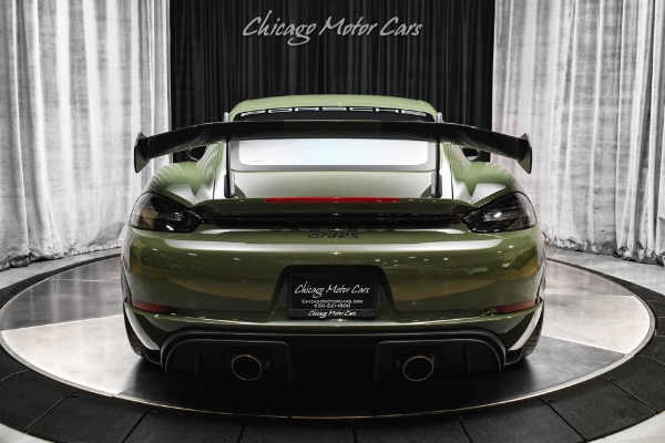 Used 2023 Porsche 718 Cayman GT4RS Sonderwunsch PTS Nato Olive Weissach Magnesium Wheels MSRP $231k+ for sale Sold at Chicago Motor Cars in West Chicago IL 60185 4